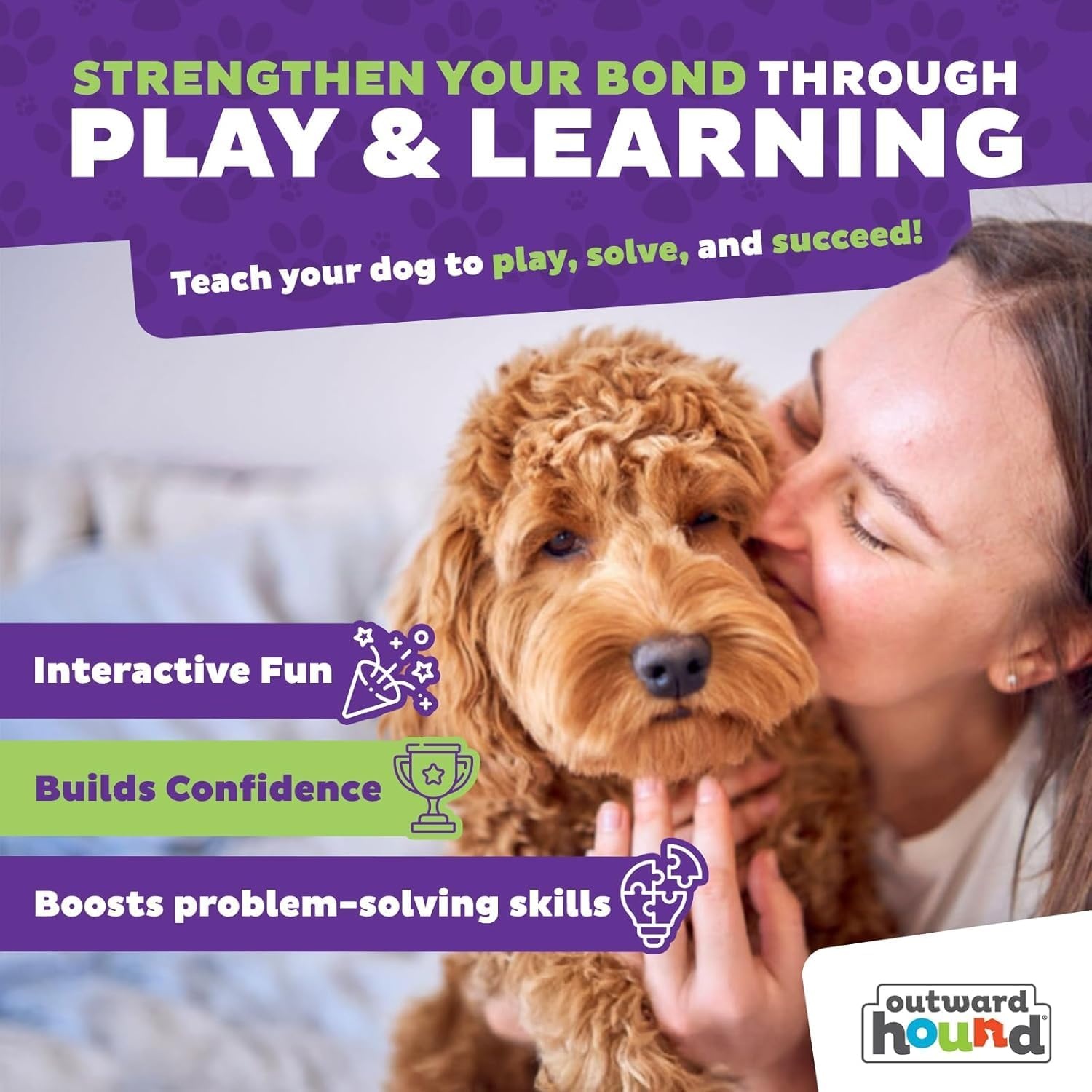 image:imageOutward Hound by Nina Ottosson Dog Hide N Slide Treat Puzzle Enrichment Toy Level 2 Intermediate Tan CompositeDog Casino Blue Orange