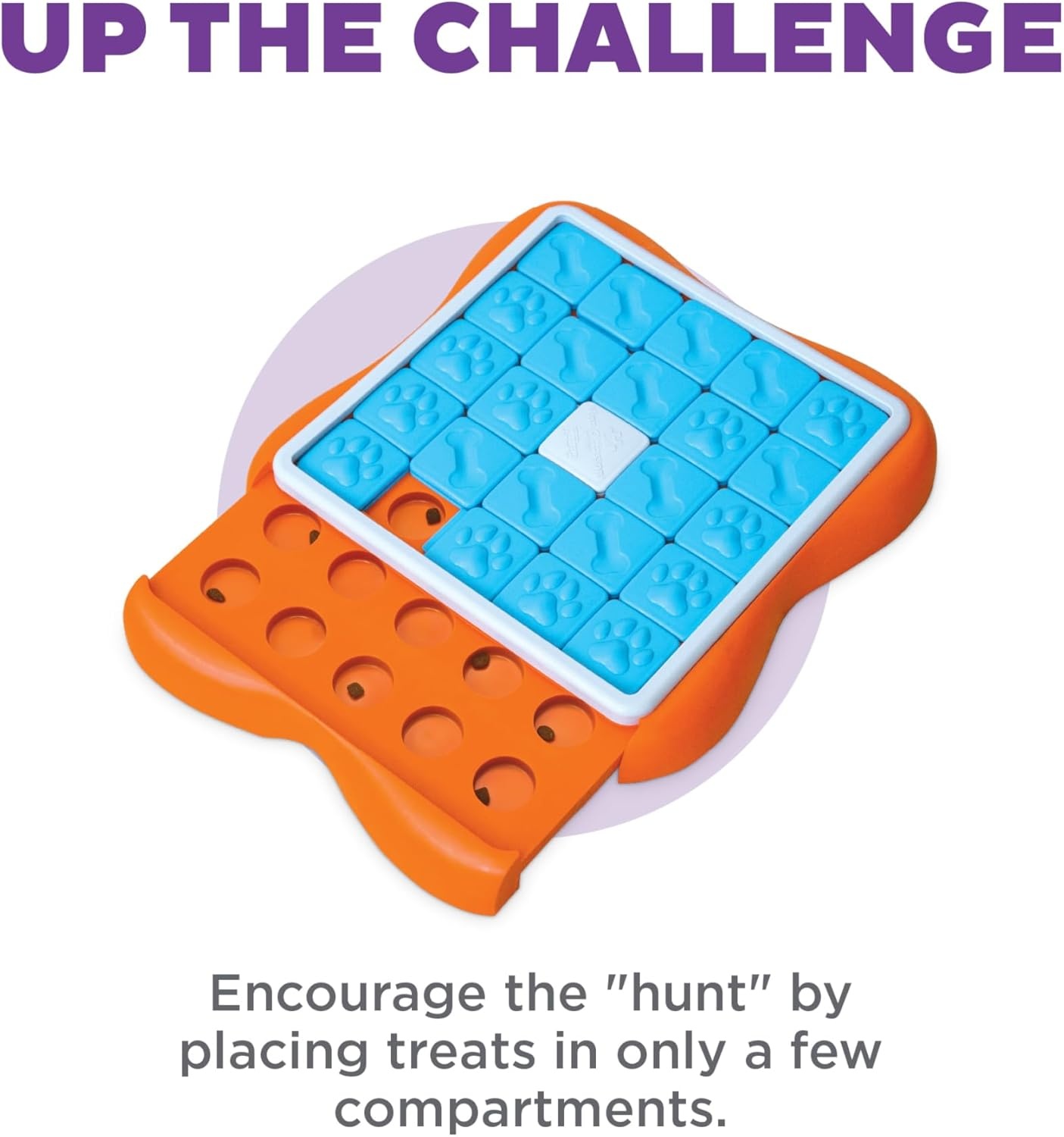 image:imageOutward Hound by Nina Ottosson Dog Tornado Interactive Treat Puzzle Enrichment Toy 3 Spinning Layers Level 2 IntermediateChallenge Slider Orange Blue