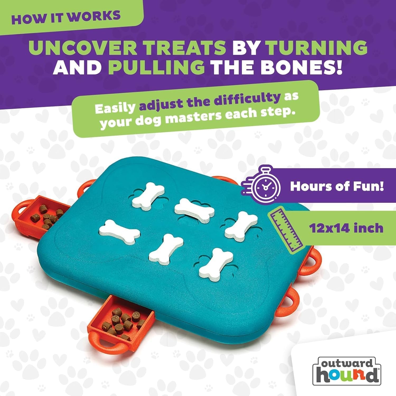 image:imageOutward Hound by Nina Ottosson Dog Tornado Interactive Treat Puzzle Enrichment Toy 3 Spinning Layers Level 2 IntermediateDog Casino Blue Orange
