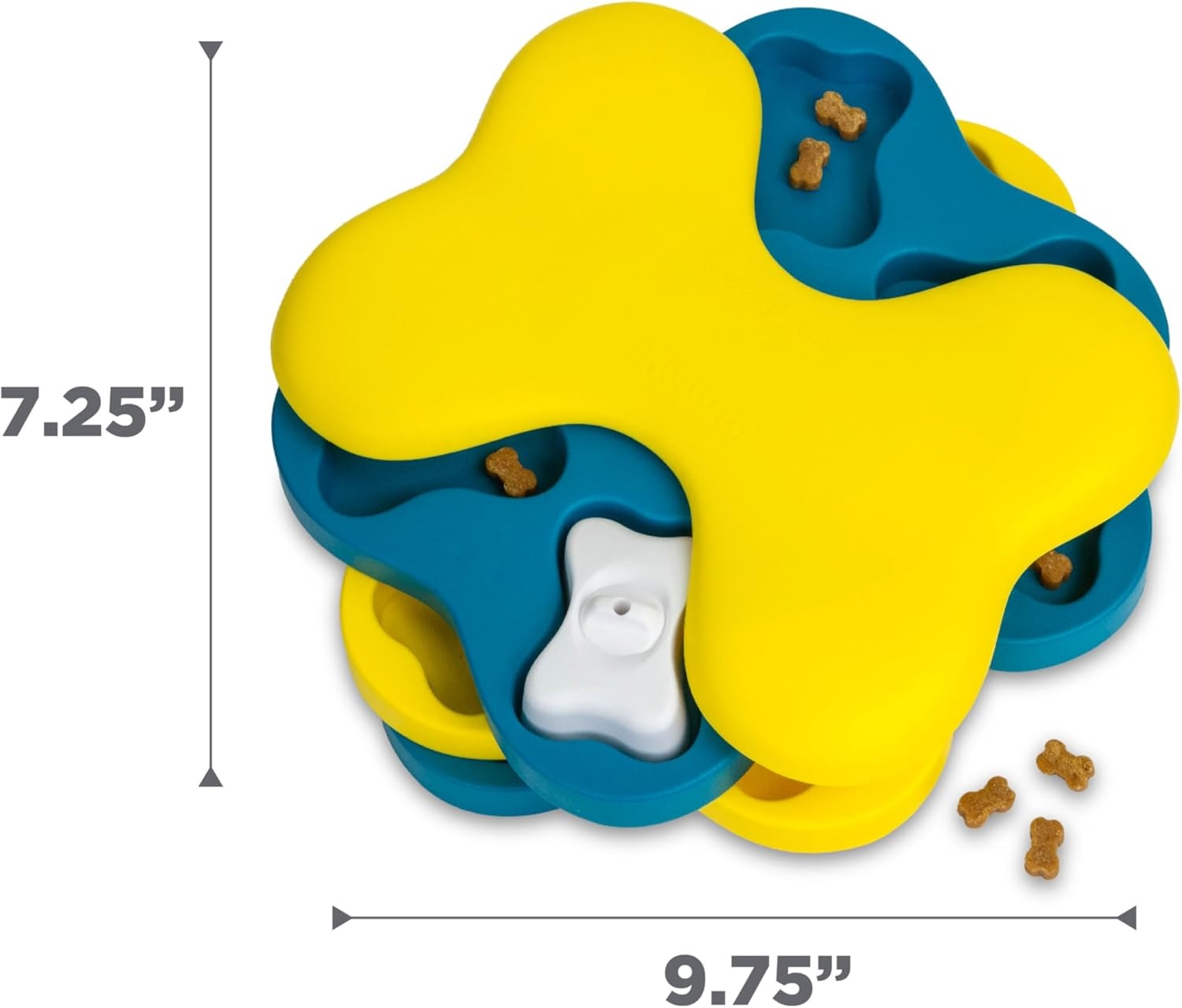 image:imageOutward Hound by Nina Ottosson Dog Tornado Interactive Treat Puzzle Enrichment Toy 3 Spinning Layers Level 2 IntermediateDog Tornado Yellow and Blue