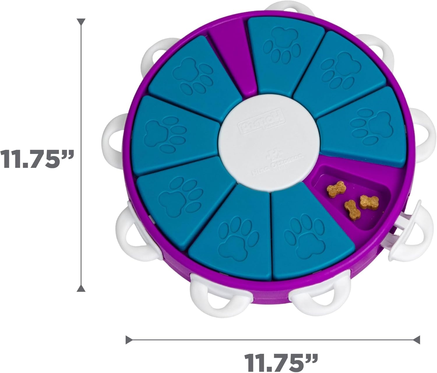 image:imageOutward Hound by Nina Ottosson Dog Tornado Interactive Treat Puzzle Enrichment Toy 3 Spinning Layers Level 2 IntermediateDog Twister Purple Blue