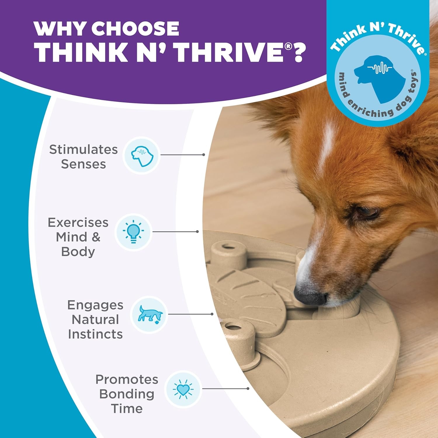 image:imageOutward Hound by Nina Ottosson Dog Tornado Interactive Treat Puzzle Enrichment Toy 3 Spinning Layers Level 2 IntermediateDog Worker Tan