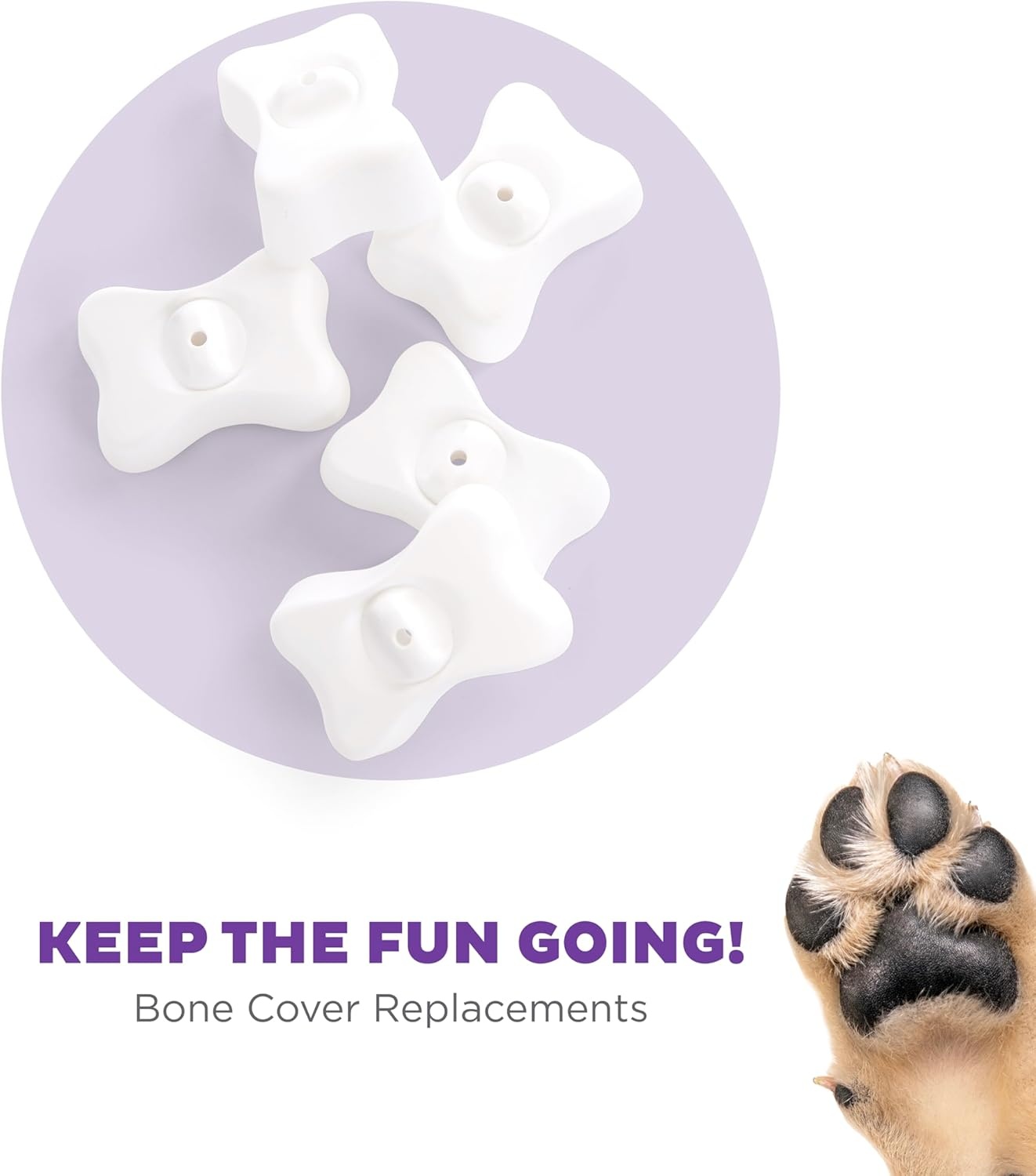 image:imageOutward Hound by Nina Ottosson Dog Tornado Interactive Treat Puzzle Enrichment Toy 3 Spinning Layers Level 2 IntermediateExtra Bones White 5 Pack