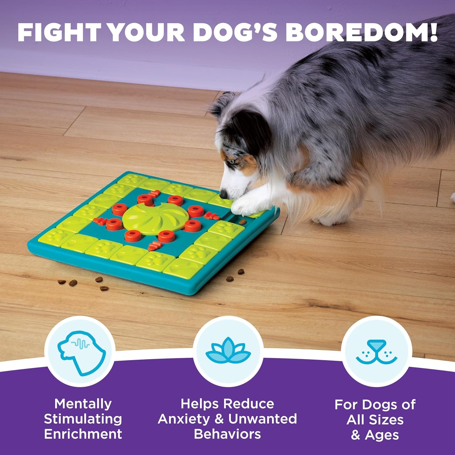 image:imageOutward Hound by Nina Ottosson Dog Tornado Interactive Treat Puzzle Enrichment Toy 3 Spinning Layers Level 2 IntermediateMultipuzzle Green