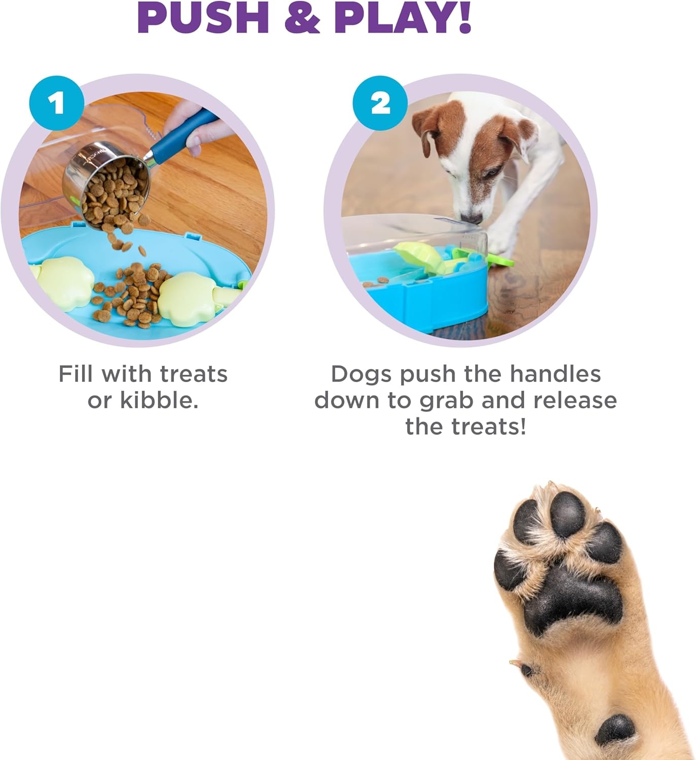 image:imageOutward Hound by Nina Ottosson Dog Tornado Interactive Treat Puzzle Enrichment Toy 3 Spinning Layers Level 2 IntermediatePaw N Play Blue