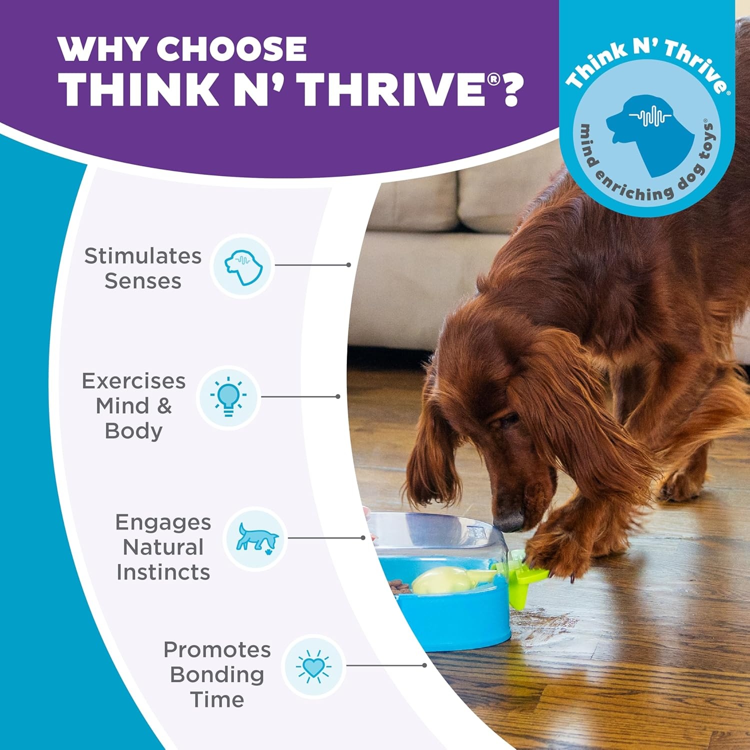 image:imageOutward Hound by Nina Ottosson Dog Tornado Interactive Treat Puzzle Enrichment Toy 3 Spinning Layers Level 2 IntermediatePaw N Play Blue