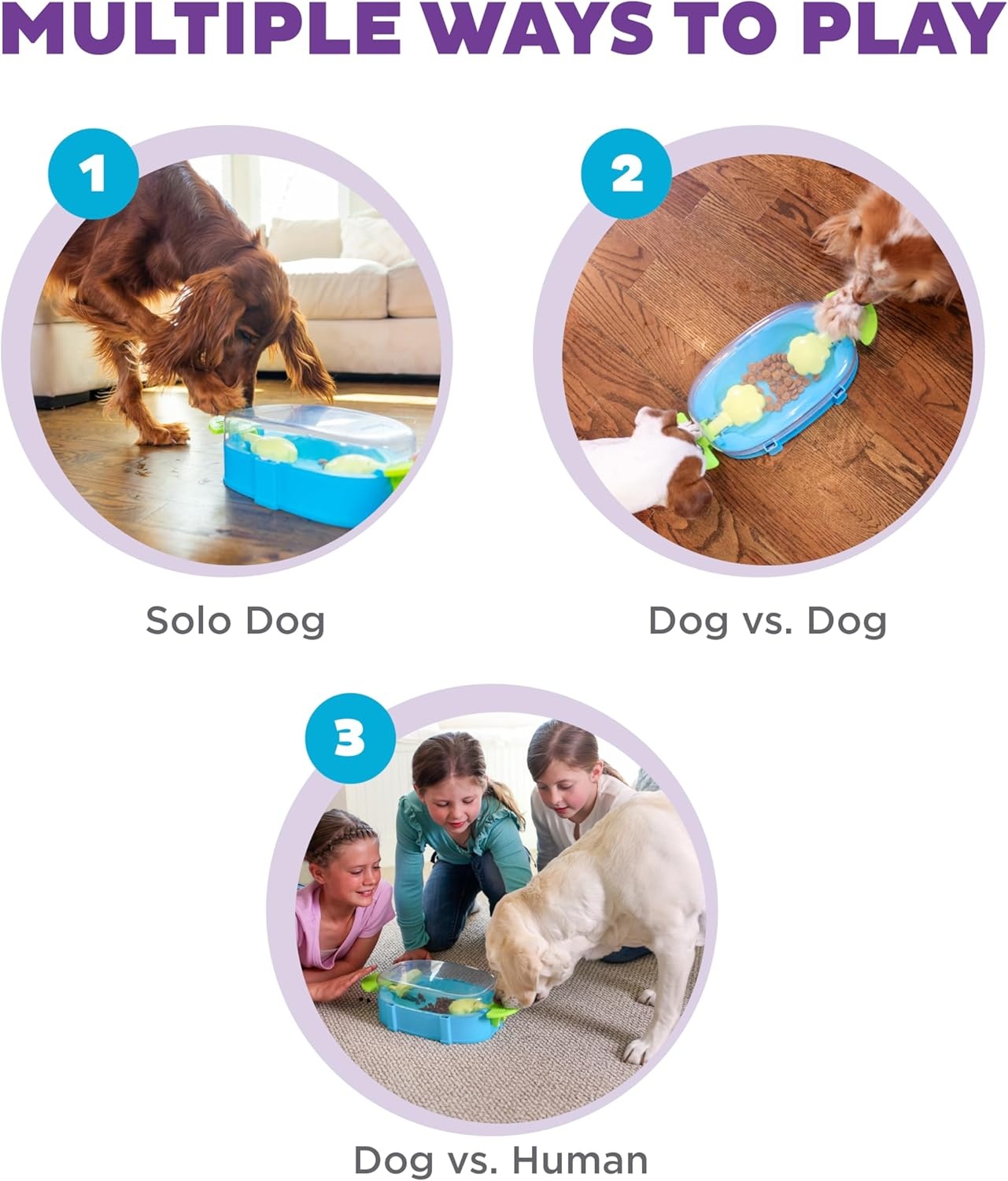image:imageOutward Hound by Nina Ottosson Dog Tornado Interactive Treat Puzzle Enrichment Toy 3 Spinning Layers Level 2 IntermediatePaw N Play Blue
