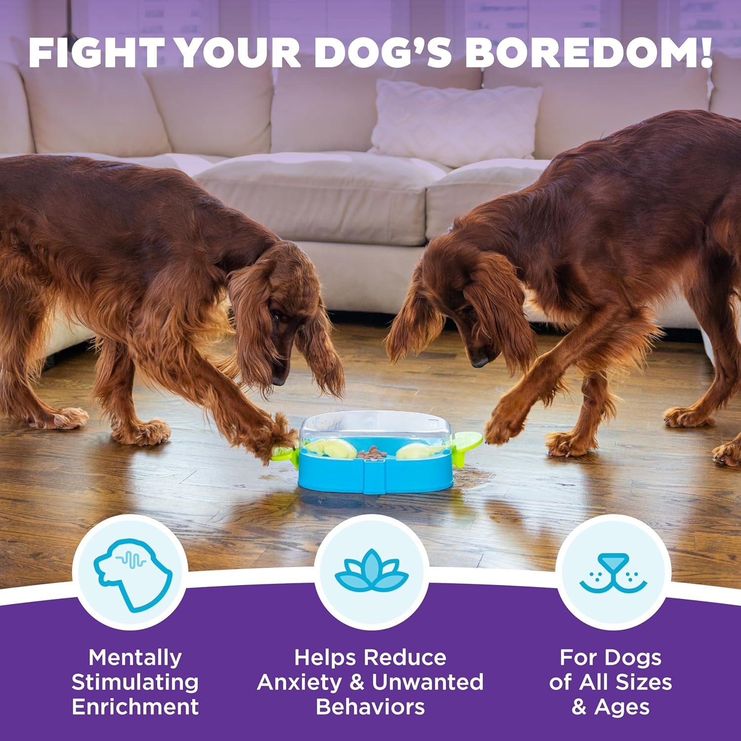 image:imageOutward Hound by Nina Ottosson Dog Tornado Interactive Treat Puzzle Enrichment Toy 3 Spinning Layers Level 2 IntermediatePaw N Play Blue
