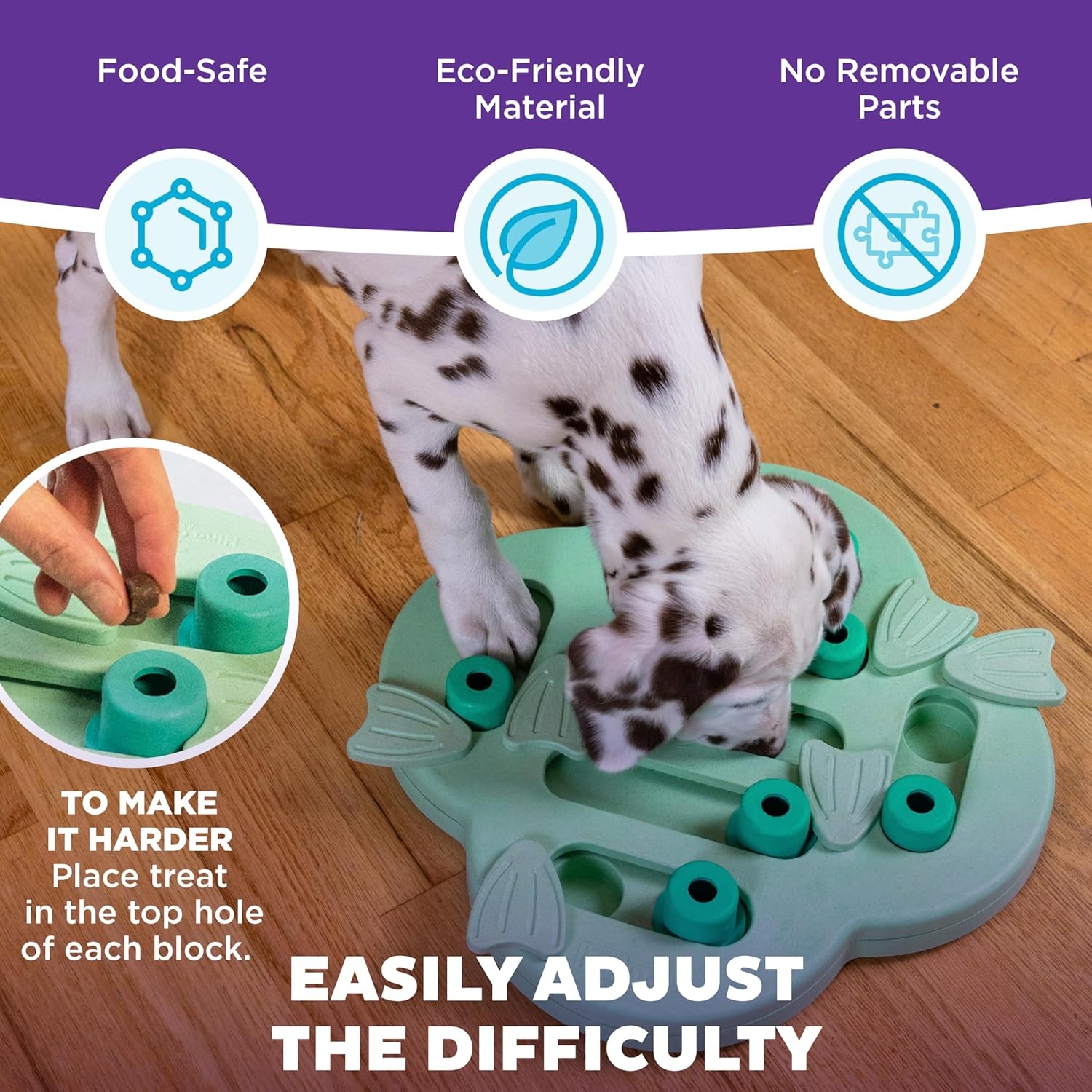 image:imageOutward Hound by Nina Ottosson Puppy Treat Puzzle Enrichment Dog ToyPuppy HideNSlide Green