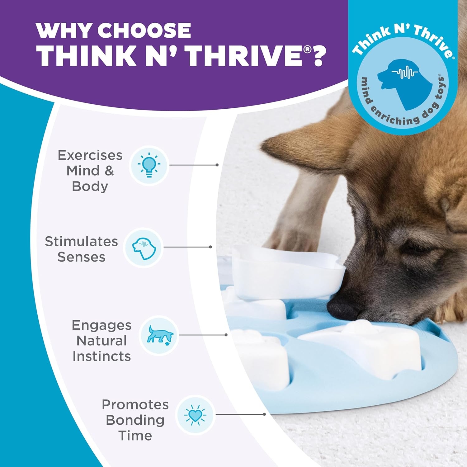 image:imageOutward Hound by Nina Ottosson Puppy Treat Puzzle Enrichment Dog ToyPuppy Smart Light Blue