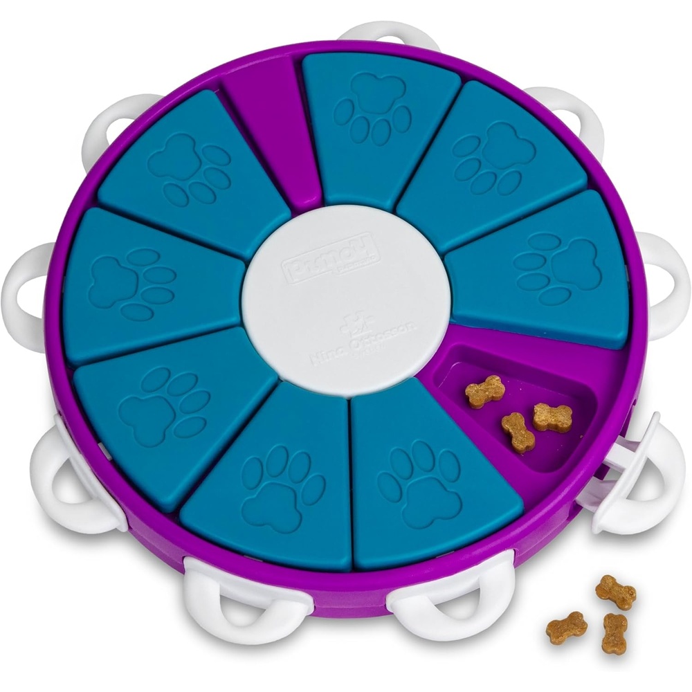 image:imageOutward Hound by Nina Ottosson Dog Tornado Interactive Treat Puzzle Enrichment Toy 3 Spinning Layers Level 2 IntermediateDog Twister Purple Blue