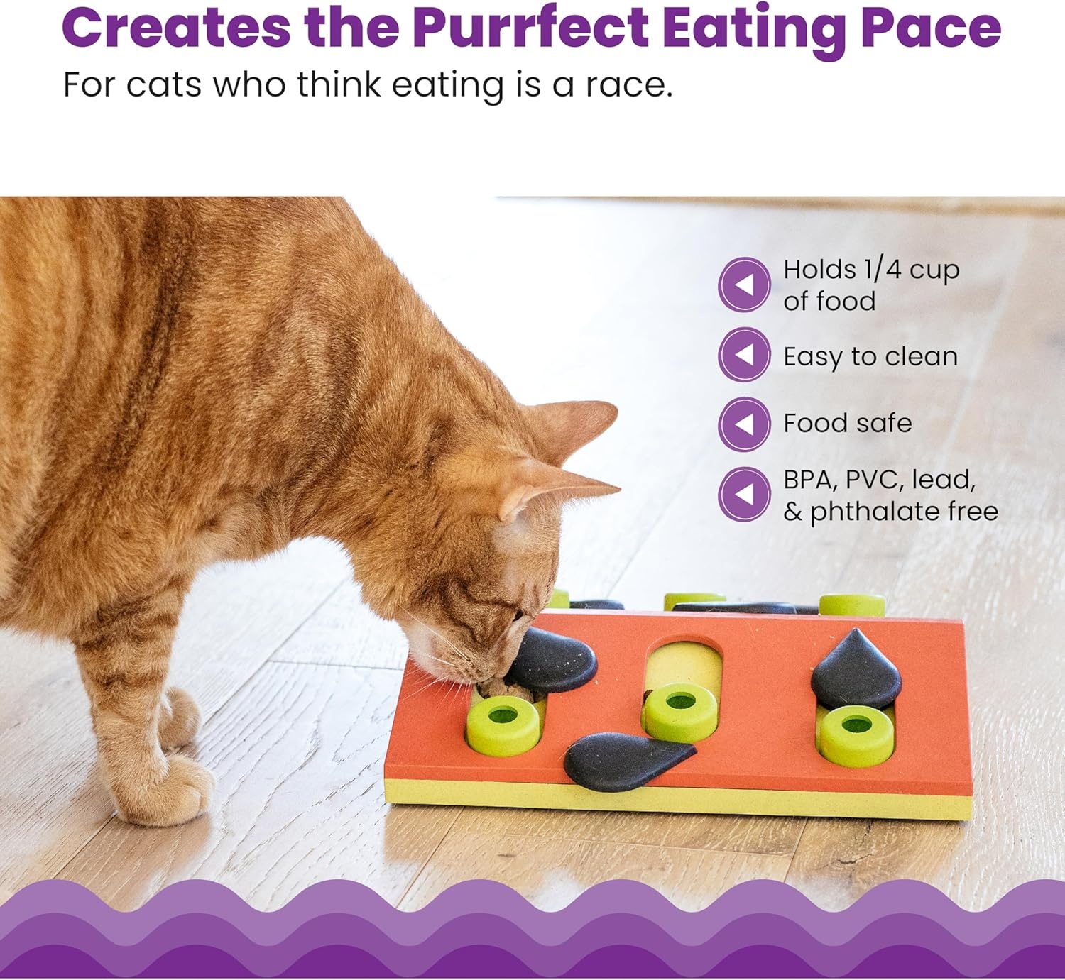 image:imageCatstages Nina Ottosson Buggin Out Puzzle amp Play Cat Puzzle Feeder Interactive Treat Game for Indoor Cats Level 2 Slow Feeder Enrichment Toy 139 x 115Melon Madness