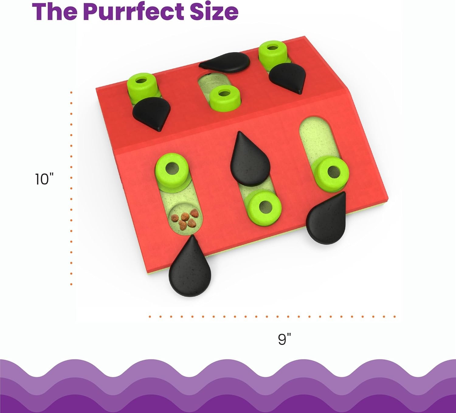 image:imageCatstages Nina Ottosson Buggin Out Puzzle amp Play Cat Puzzle Feeder Interactive Treat Game for Indoor Cats Level 2 Slow Feeder Enrichment Toy 139 x 115Melon Madness
