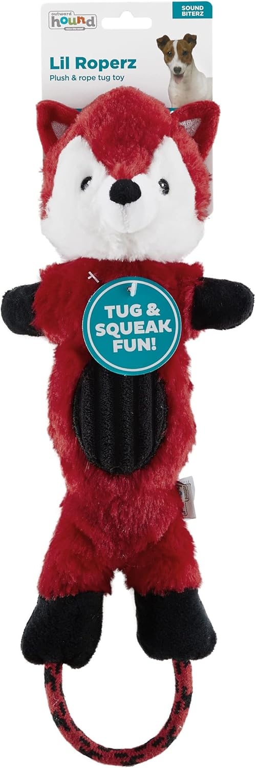 image:imageCharming Pet Lil Roperz Fox Durable Plush and Rope Tug Dog ToyOneSize Pack of 3