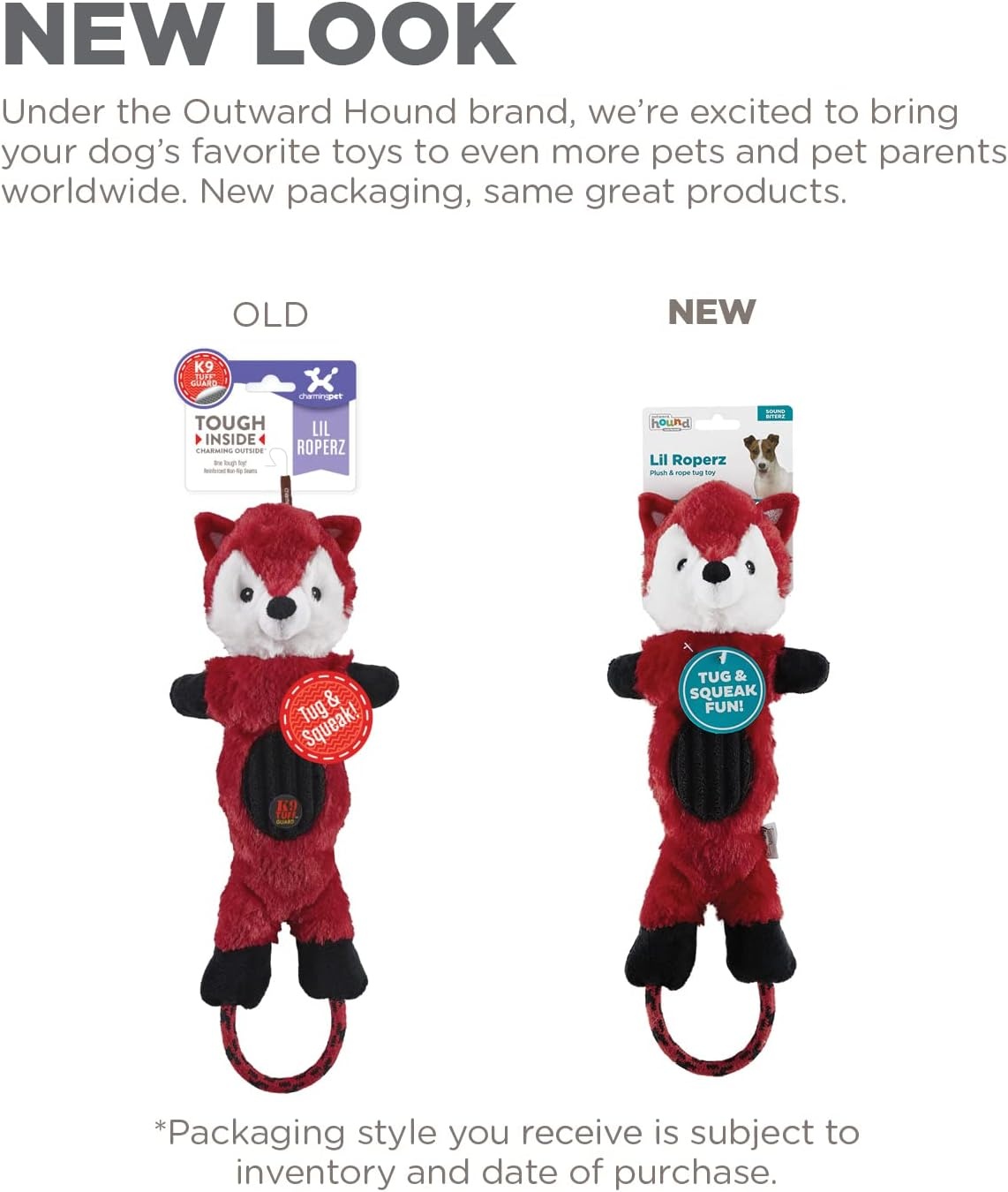 image:imageCharming Pet Lil Roperz Fox Durable Plush and Rope Tug Dog ToyOneSize Pack of 3