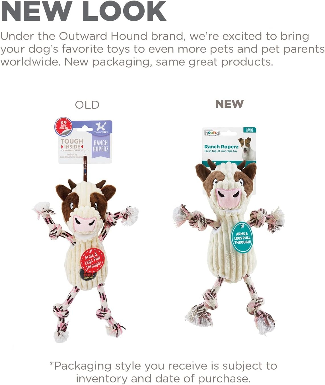image:imageOutward Hound Ranch Roperz Pig Plush Squeaky Dog ToyRanch Roperz Cow