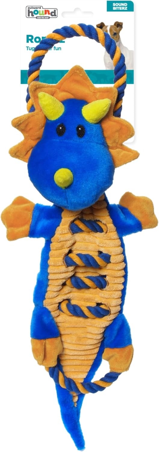 image:imageOutward Hound Ranch Roperz Pig Plush Squeaky Dog ToyRopiez Dragon