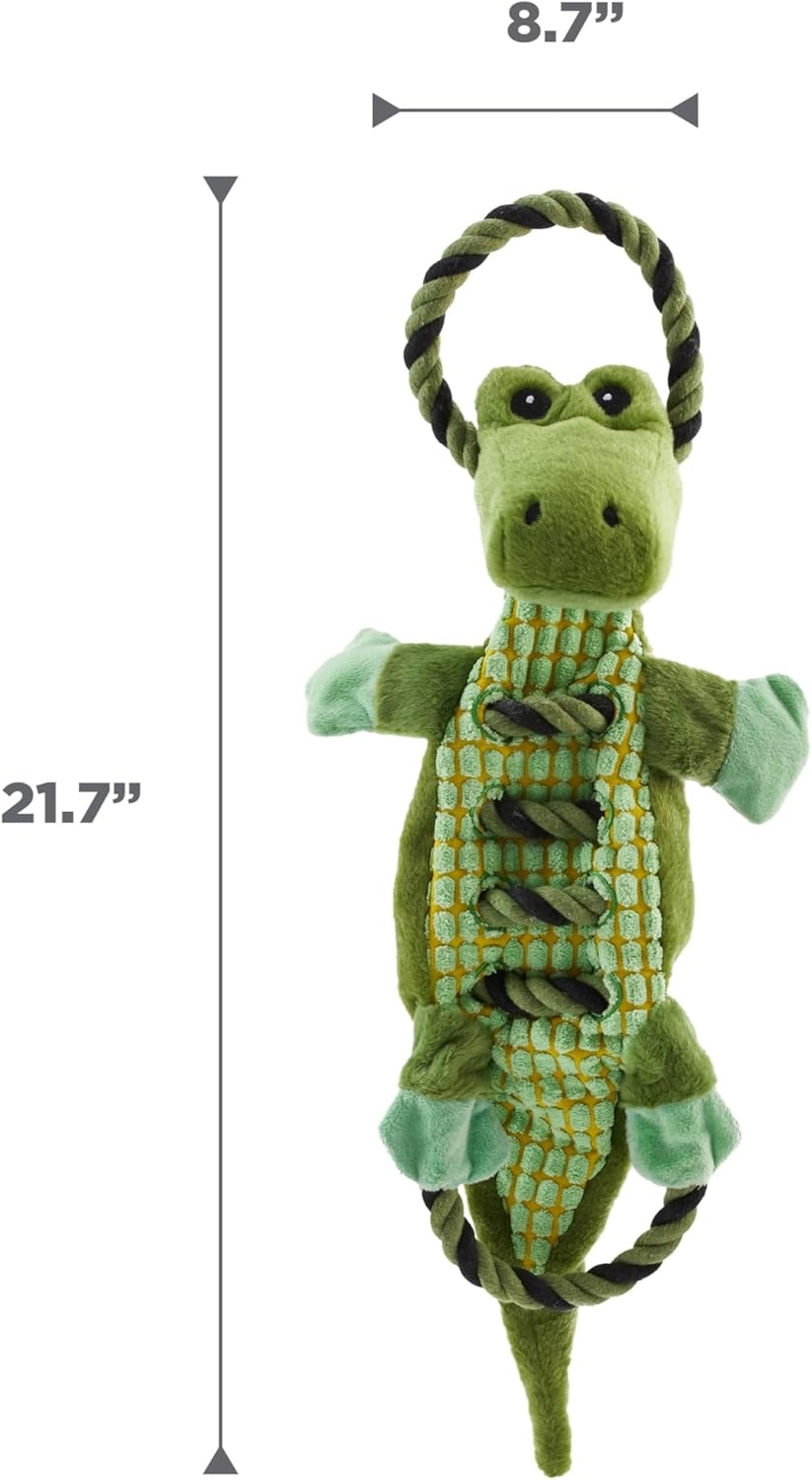 image:imageOutward Hound Ranch Roperz Pig Plush Squeaky Dog ToyRopiez Gator