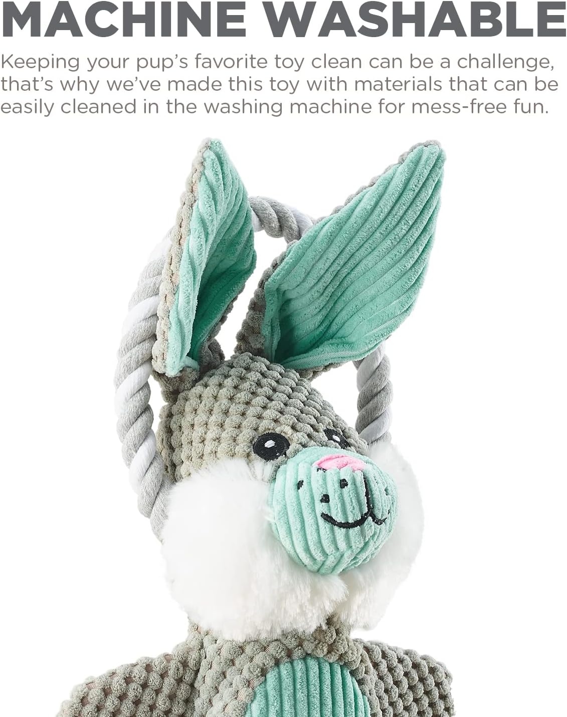 image:imageOutward Hound Ranch Roperz Pig Plush Squeaky Dog ToyScrunch Bunch Bunny