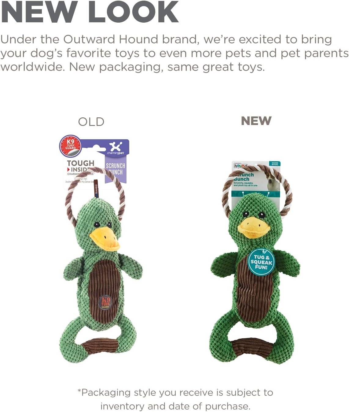 image:imageOutward Hound Ranch Roperz Pig Plush Squeaky Dog ToyScrunch Bunch Duck