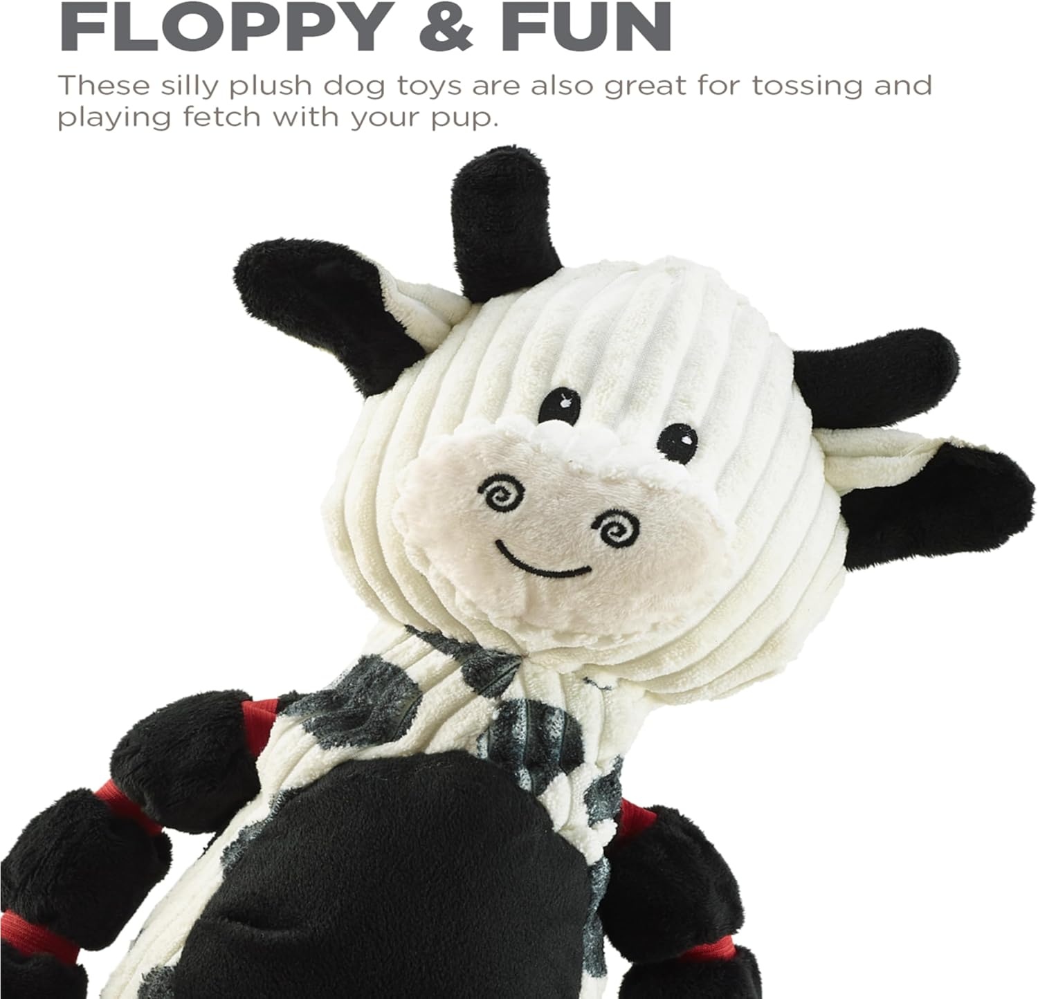 image:imageOutward Hound Thunda Tugga Gorilla Plush amp Squeaky Dog Tug ToyCow