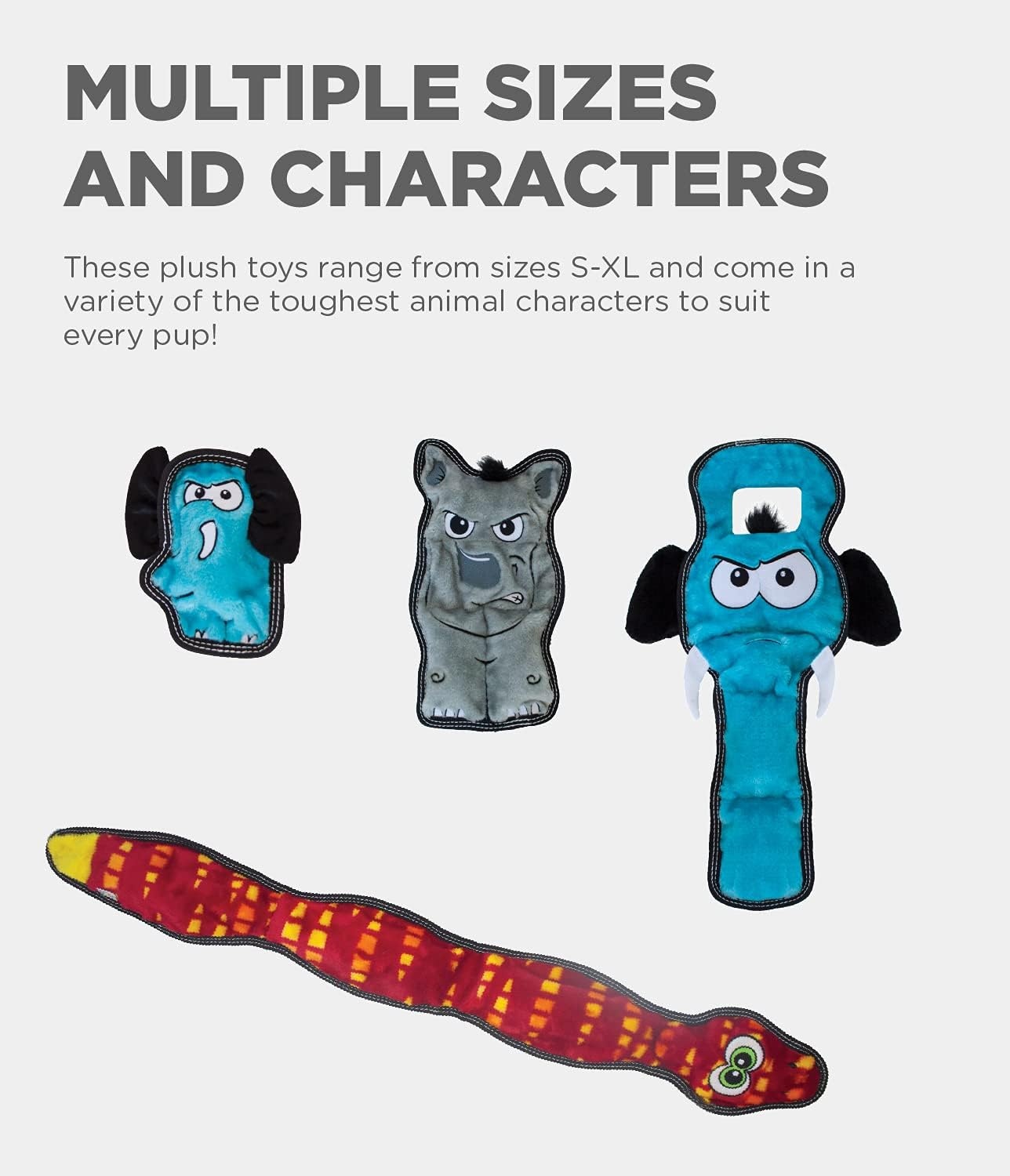 image:imageOutward Hound Tough Seamz Lion Plush Dog Toy MediumElephant