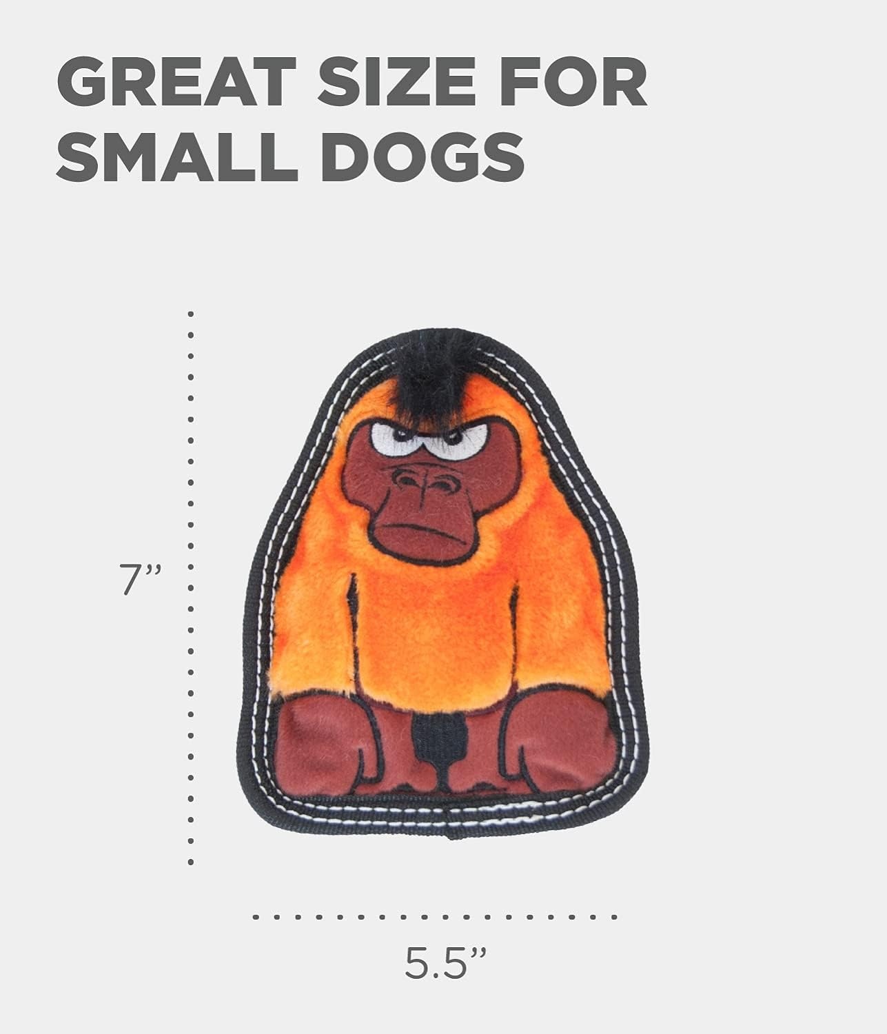 image:imageOutward Hound Tough Seamz Lion Plush Dog Toy MediumGorilla