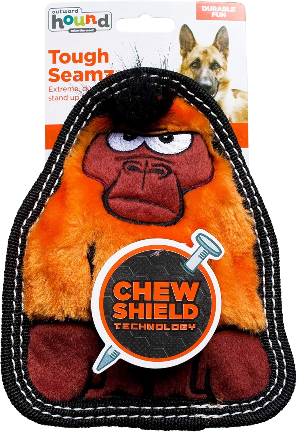 image:imageOutward Hound Tough Seamz Lion Plush Dog Toy MediumGorilla