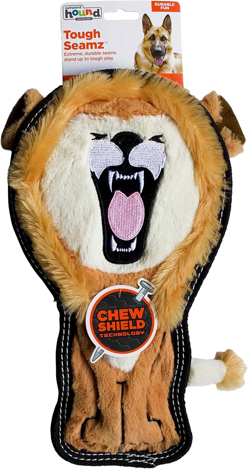 image:imageOutward Hound Tough Seamz Lion Plush Dog Toy MediumLion