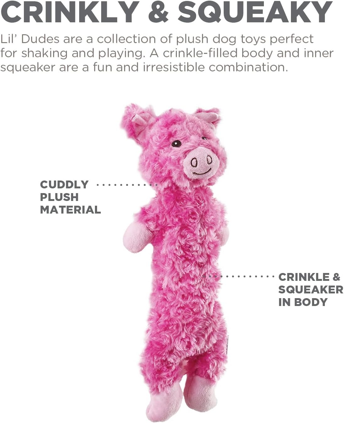 image:imageOutward Hound by Charming Pet Animates Lamb Plush Squeaky Dog ToyLil Dudes Pig