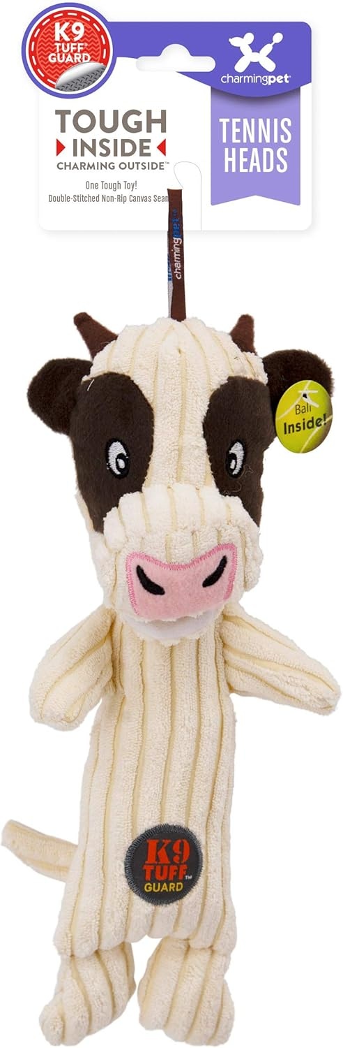 image:imageOutward Hound by Charming Pet Animates Lamb Plush Squeaky Dog ToyTennis Heads Cow