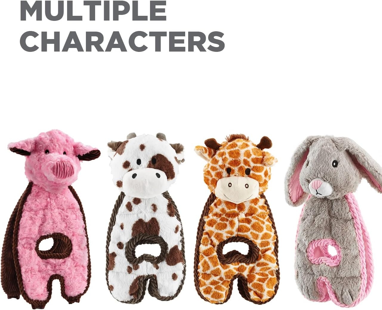 image:imageOutward Hound by Charming Pet Animates Lamb Plush Squeaky Dog ToyTugs Cow