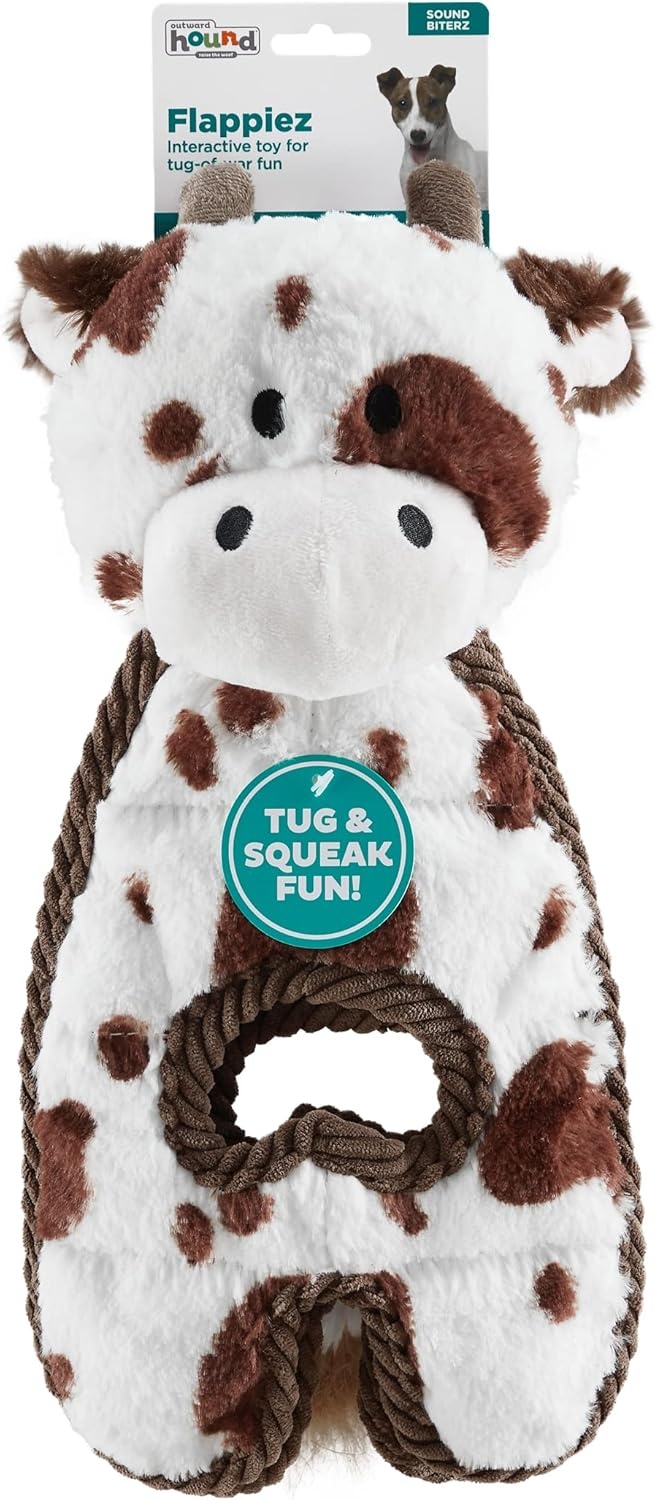 image:imageOutward Hound by Charming Pet Animates Lamb Plush Squeaky Dog ToyTugs Cow
