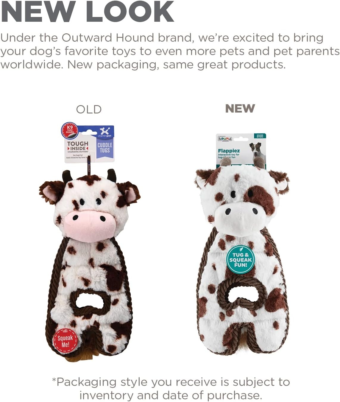 image:imageOutward Hound by Charming Pet Animates Lamb Plush Squeaky Dog ToyTugs Cow