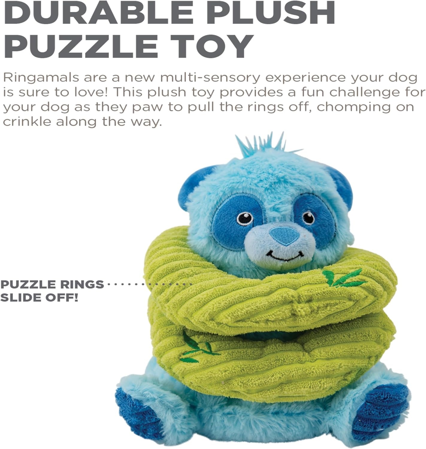 image:imageOutward Hound by Charming Pet Ringamals Panda Interactive Plush Dog Toy PuzzlePanda