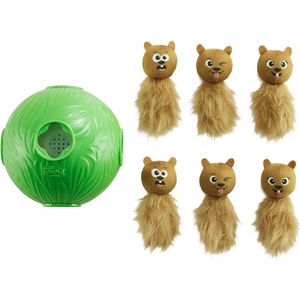 image:imageOutward Hound Nina Ottosson Plush Replacement Chipmunk Toys for Snuffle N Treat Dog Ball Puzzle  3 PackSnuffle N Treat Green